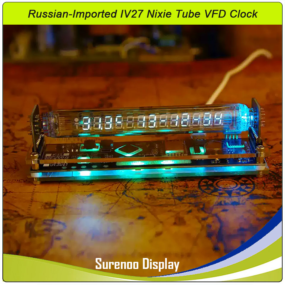 Retro Gaming Youtube - นาฬิกา VFD หลอดนิกซี่ IV27 นำเข้าจากรัสเซียของ Surenoo