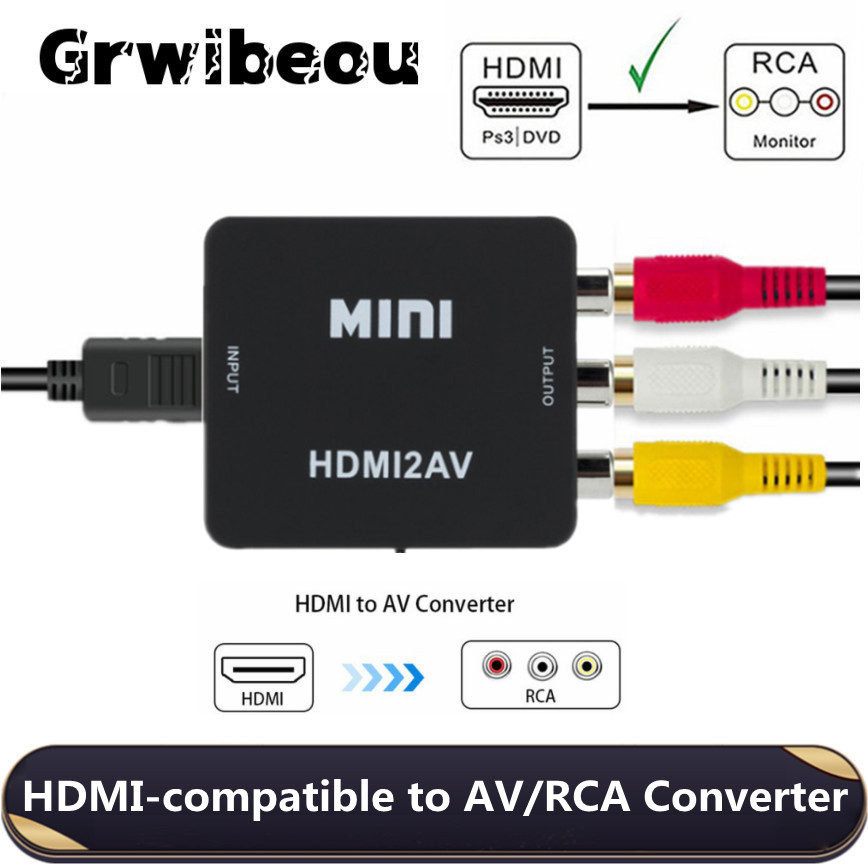 Scart To Hdmi - Grwibeou 1080P HDMI เข้ากันได้กับ RCA Converter