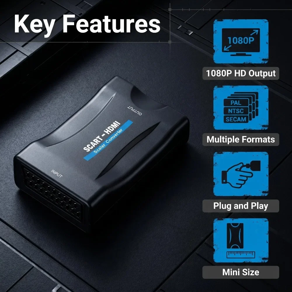 อะแดปเตอร์แปลงสัญญาณพร้อมสาย U - Scart To Hdmi บทวิจารณ์และราคา